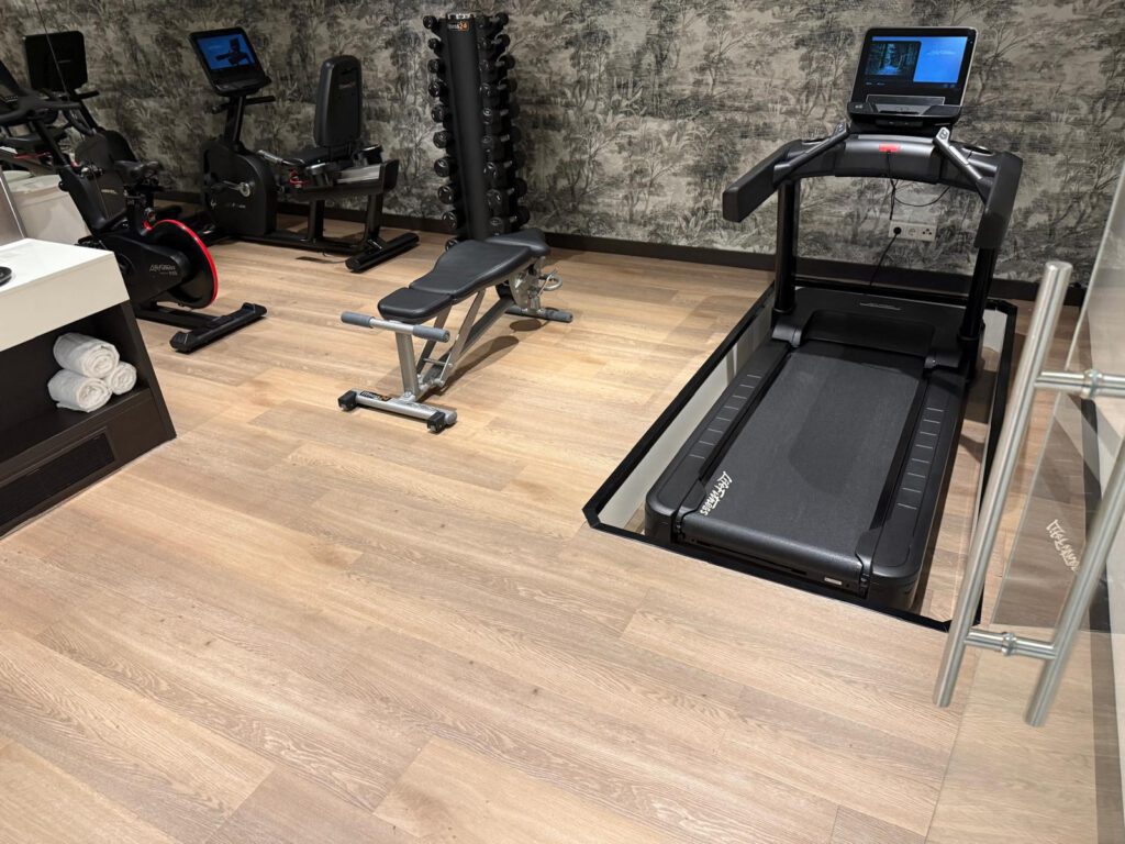 LVT flooring in a gym